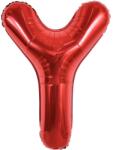 Flippy Balon Folie Metalizata Litera Y, Flippy, 40 cm, Umflati cu Heliu sau Aer, Ambalaj Individual, Pai inclus, Rosu (129401)