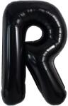 Flippy Balon Folie Metalizata Litera R, Flippy, 40 cm, Umflati cu Heliu sau Aer, Ambalaj Individual, Pai inclus, Negru (129368)