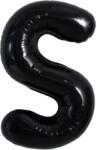 Flippy Balon Folie Metalizata Litera S, Flippy, 40 cm, Umflati cu Heliu sau Aer, Ambalaj Individual, Pai inclus, Negru (129369)