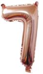 Flippy Balon din Folie Flippy, Cifra 7, 81 cm, Pentru Aer sau Heliu, Bulk, Roz Auriu (126248)