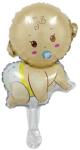 Flippy Balon din Folie Metalizata, Flippy, Mini Figurina, Model Bebelus Baietel, Tematica Gender Reveal, 45x25 cm, Ambalaj Individual, Pai Inclus, Umflare cu Aer sau Heliu, Multicolor (127434)