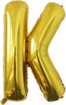 Flippy Balon Folie Metalizata Litera K, Flippy, 80 cm, Umflati cu Heliu sau Aer, Ambalaj Individual, Pai inclus, Auriu (129439)