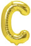 Flippy Balon Folie Metalizata Litera C, Flippy, 40 cm, Umflati cu Heliu sau Aer, Ambalaj Individual, Pai inclus, Auriu (127191)