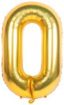 Flippy Balon din Folie Flippy, Cifra 0, 81 cm, Pentru Aer sau Heliu, Bulk, Auriu (126178)