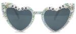 Flippy Ochelari Decorativi, Flippy, Model Bride to Be, cu Perle si Diamante, pentru Nunta, din PC, 15.3 x 5.7 x 14.5 cm, Alb (136188)