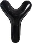 Flippy Balon Folie Metalizata Litera Y, Flippy, 40 cm, Umflati cu Heliu sau Aer, Ambalaj Individual, Pai inclus, Negru (129375)