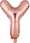 Flippy Balon Folie Metalizata Litera Y, Flippy, 40 cm, Umflati cu Heliu sau Aer, Ambalaj Individual, Pai inclus, Rose Gold (127265)