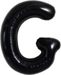 Flippy Balon Folie Metalizata Litera G, Flippy, 40 cm, Umflati cu Heliu sau Aer, Ambalaj Individual, Pai inclus, Negru (129357)