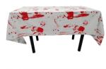 Flippy Fata de Masa, Flippy, din Folie, Imprimeu Halloween - Help Me, 137 x 183 cm, Alb/Rosu (132183)