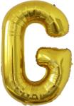 Flippy Balon Folie Metalizata Litera G, Flippy, 80 cm, Umflati cu Heliu sau Aer, Ambalaj Individual, Pai inclus, Auriu (129435)