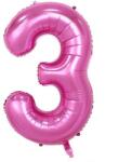 Flippy Balon din Folie Flippy, Cifra 3, 81 cm, Pentru Aer sau Heliu, Mov (126195)