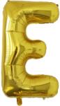 Flippy Balon Folie Metalizata Litera E, Flippy, 80 cm, Umflati cu Heliu sau Aer, Ambalaj Individual, Pai inclus, Auriu (129433)