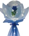 Flippy Trandafir in Balon LED cu Lumini, Flippy, Tip Buchet, Diametru 35 cm, Albastru (126487)