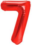 Flippy Balon din Folie Metalizata, Flippy, Figurina Cifra, Model 7, Tema Aniversare 40 cm, Ambalaj Individual, Pai Inclus, Umflare cu Aer sau Heliu, Rosu (129173)