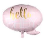 Flippy Balon din Folie Metalizata, Flippy, Figurina Norisor, Tema Hello Baby , 59x50 cm, Ambalaj Individual, Pai Inclus, Umflare cu Aer sau Heliu, Roz (130969)