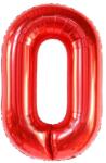 Flippy Balon din Folie Metalizata Flippy, Figurina Cifra, Tema Aniversare 40 cm, Ambalaj Individual, Pai inclus, Umflare cu Aer sau Heliu, Rosu, Cifra 0 (129166)