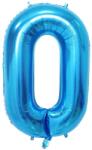 Flippy Balon din Folie Metalizata, Flippy, Figurina Cifra, Tema Aniversare 80 cm, Ambalaj Individual, Pai inclus, Umflare cu Aer sau Heliu, Albastru, Cifra 0 (130625)