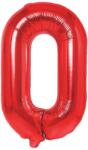 Flippy Balon Folie Metalizata Litera O, Flippy, 40 cm, Umflati cu Heliu sau Aer, Ambalaj Individual, Pai inclus, Rosu (129391)