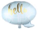 Flippy Balon din Folie Metalizata, Flippy, Figurina Norisor, Tema Hello Baby , 59x50 cm, Ambalaj Individual, Pai Inclus, Umflare cu Aer sau Heliu, Albastru (130970)