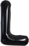 Flippy Balon Folie Metalizata Litera L, Flippy, 40 cm, Umflati cu Heliu sau Aer, Ambalaj Individual, Pai inclus, Negru (129362)