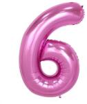 Flippy Balon din Folie Flippy, Cifra 6, 81 cm, Pentru Aer sau Heliu, Bulk, Mov (126237)