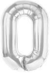 Flippy Balon Folie Metalizata Litera O, Flippy, 80 cm, Umflati cu Heliu sau Aer, Ambalaj Individual, Pai inclus, Argintiu (129469)