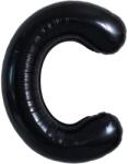 Flippy Balon Folie Metalizata Litera C, Flippy, 40 cm, Umflati cu Heliu sau Aer, Ambalaj Individual, Pai inclus, Negru (129353)