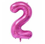 Flippy Balon din Folie Flippy, Cifra 2, 81 cm, Pentru Aer sau Heliu, Mov (126190)