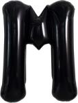 Flippy Balon Folie Metalizata Litera M, Flippy, 40 cm, Umflati cu Heliu sau Aer, Ambalaj Individual, Pai inclus, Negru (129363)