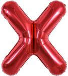 Flippy Balon Folie Metalizata Litera X, Flippy, 40 cm, Umflati cu Heliu sau Aer, Ambalaj Individual, Pai inclus, Rosu (129400)