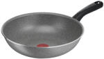 Tefal Tigaie wok Tefal Cook Natural B5791902, 28 cm, invelis antiaderent Mineralia, indicator Thermo-Signal, , gri (B5791902)