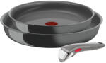 Tefal Set de 3 piese Tefal Ingenio Renew L2609502, tigaie de 24 28 cm, maner detasabil, invelis antiaderent, indicator Thermo-Signal, , gri (L2609502)
