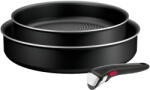 Tefal Set de 3 piese Tefal Ingenio Generous Cook L3129053, tigaie de 22 26 cm, maner detasabil, indicator Thermo Signal, invelis antiaderent Titanium (L3129053)
