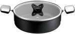 Tefal Cratita cu capac Tefal Excellence+ G3307153, 26 cm, invelis antiaderent, tehnologie FUSIONCORE, Thermo-Signal, , manere nituite, aluminiu, inductie, (G3307153)