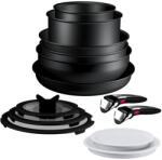Tefal Set 13 piese Tefal Ingenio Excellence+ P0009753, tigaie de 24 28 cm, wok 26 cm, tigaie saute 24 cm, cratita 16 20 cm, capac ermetic 16 20 cm, capac st (P0009753)
