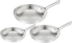 Tefal Set de tigai cu 3 piese Tefal Duetto On B866S334, 20 24 28 cm, otel inoxidabil, baza Thermo-Fusion, , inductie (B866S334)