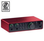 Focusrite Placa audio externa Focusrite Scarlett 2i2, preamplificatoare de microfon, intrari Hi-Z, rosu, 30x15x5cm (GFO02001236)