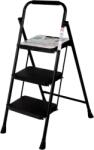 Evotools Scara taburet cu 3 trepte, inaltime 71.5 cm, pliabila, structura metalica rezistenta (681888)