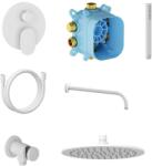 RAVAK Spring - Baterie duș încastrată SG 090.10WHM, cu corp, cu accesorii, alb mat X07S147 (X07S147)