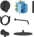 RAVAK Spring - Baterie duș încastrată SG 090.20BLM, cu corp, cu accesorii, negru mat X07S146 (X07S146)