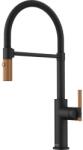 Franke Maris Stripes Semi Pro - Baterie chiuvetă FG 4768.505 cu braț flexibil și duș, negru mat/cupru 115.0747. 680 (115.0747.680)