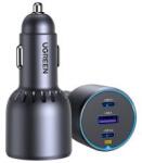 UGREEN EC703 autós töltő USB+2 Type-C aljzat (75W, PD gyorstöltő 3.0) FEKETE (170710)