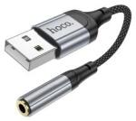 hoco. adapter AUX USB-A (dugasz) Jackhez 3, 5 mm (aljzat) LS36 0, 12 m fekete (HC608879)