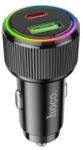 hoco. NZ14A Guerrero USB-C PD20W+ USB-A QC3.0 autós töltő RGB fekete (HC620437)