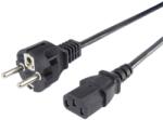 PremiumCord 230V tápkábel PC-hez, 0, 5 m, egyenes csatlakozó a konnektorba (kpsp05r)