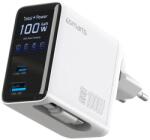 4smarts GaN Flex Screen AI 100W 2xUSB-C + USB-A hálózati töltő adapter fehér - smartdiszkont