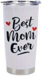 Mindblower Super Mama Thermos, hőszigetelt rozsdamentes acél, kávé és tea termosz nőknek, hideg-meleg italos tartály, ergonomikus termosz irodai és utazási célra, modern és tartós kivitel, 600 ml (4583)