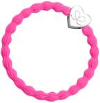 By Eloise London Silver Heart Ластик за коса за жени цвят Neon Pink