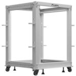 Lanberg Rack Lanberg Open Frame OR01-6115-S, 19 inch, 15U, 600 x 600 - 1000 mm, Grey (OR01-6115-S)