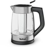 Tefal Fierbator Fierbator de apa Tefal Element BJ760DE0, 2200 W, 1.7 L, 5 trepte temperatura, indicator luminos temperatura, infuzor pentru ceai, baza rotativa, argintiu & negru - vexio Fierbator